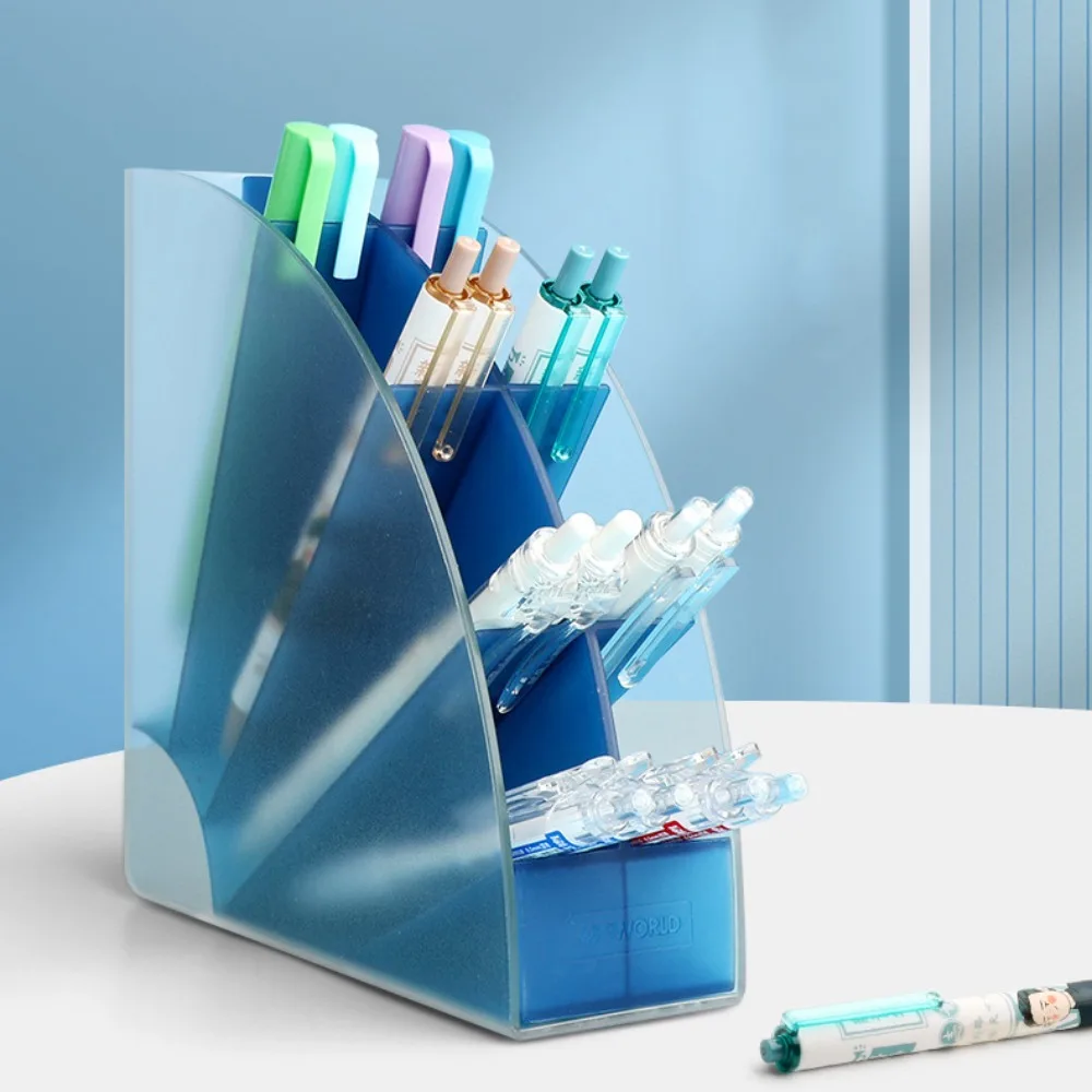 

Наклонная вставка, 8-сетчатый ящик для хранения ручек, секторная экономия места, 8-сетчатый держатель для ручек, многофункциональный простой подставка-органайзер для канцелярских принадлежностей