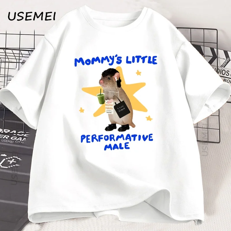 

Funny Rat T Shirt Relatable T-shirt for Men Women Printed Oversized Cotton Short Sleeve Tshirt Streetwear Men's Clothes Top