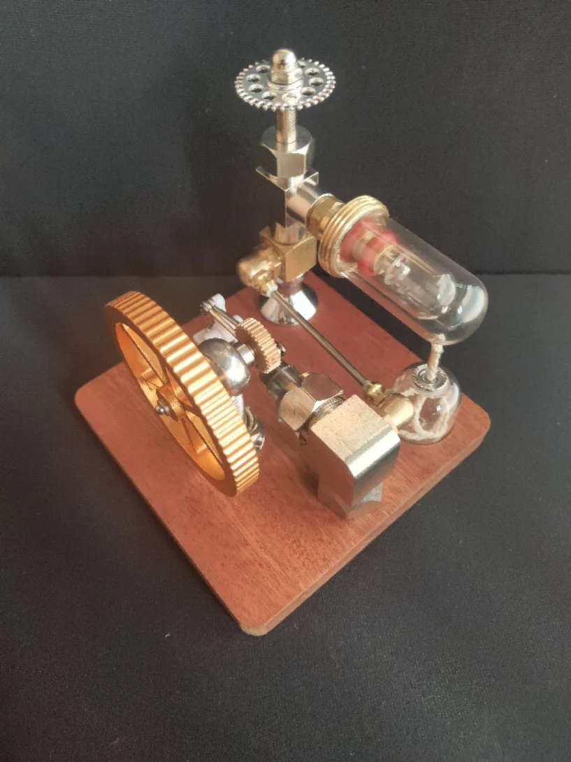 Modelo de motor Stirling de velocidad ajustable, juguete de motor de experimento científico con volante Vertical, juguete de potencia de vapor física, regalos para hombres