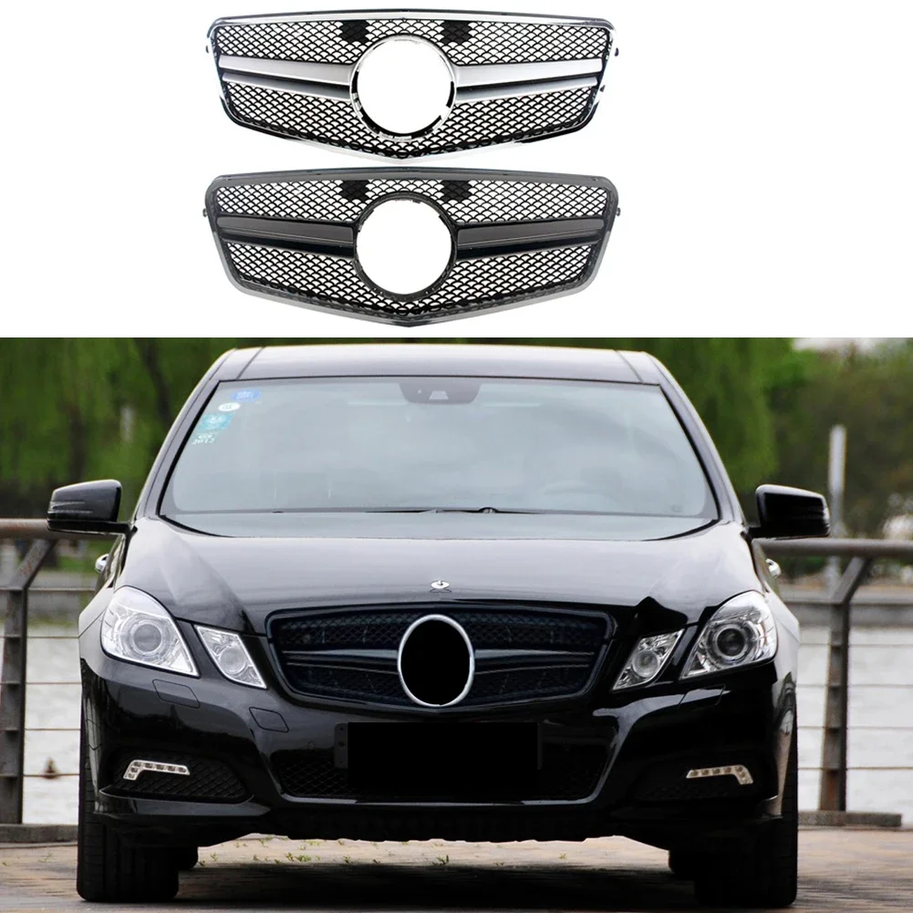 

New Front Racing Grille Upper Facelift Grill For Mercedes-Benz E-Class W212 2009 - 2013 AMG Style 4 Doors