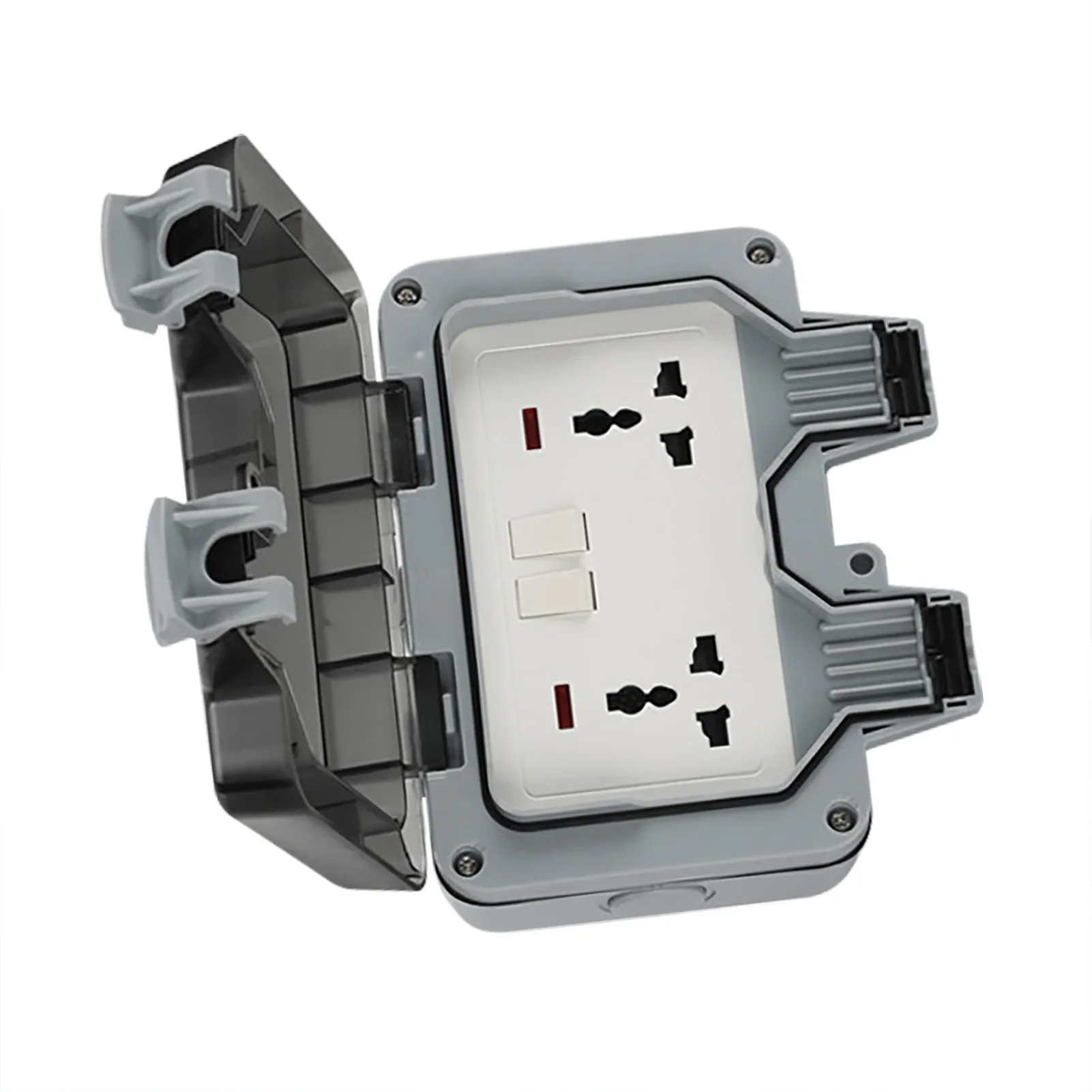 منفذ طاقة وعاء شحن مقاوم للماء ، ملحق كهربائي للكمبيوتر الشخصي ، خارجي ، موقعان ، مفتاح 2 ، 6 فتحات ، IP66