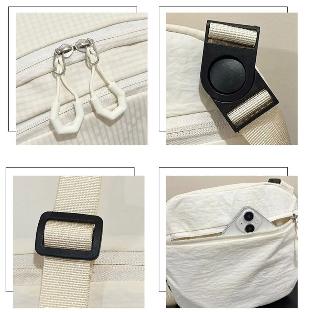 

Portable Sports Nylon Shoulder Bag Solid Color Casual Casual Crossbody Bag Coin Pouch Korean Style Mobile Phone Pack Male