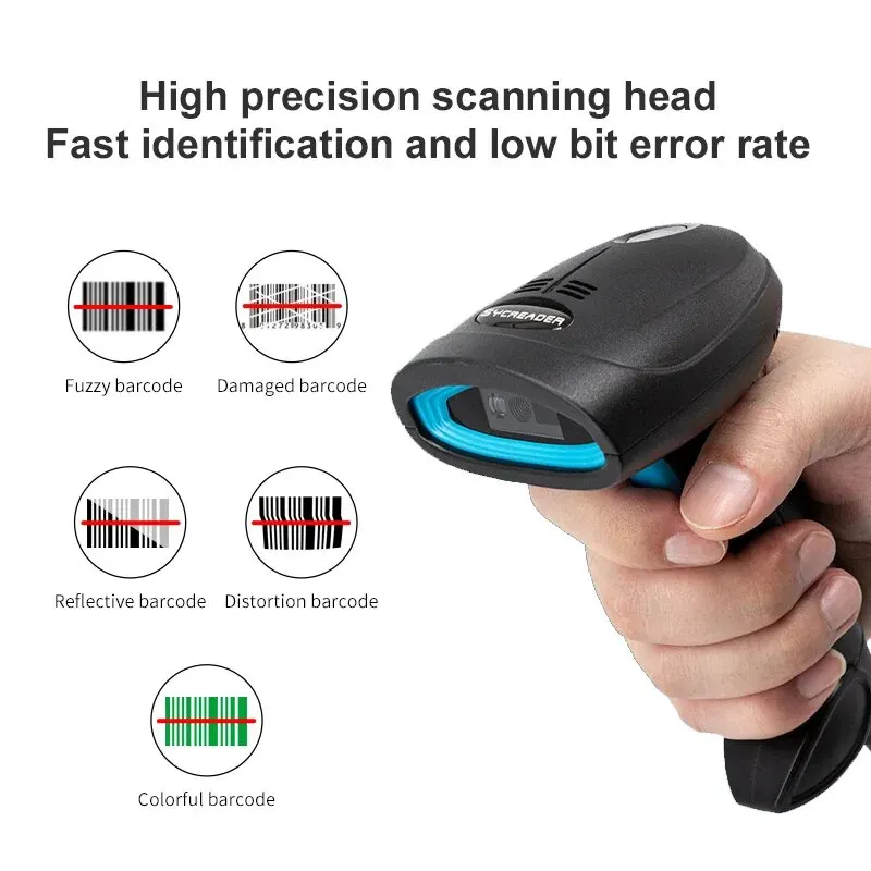 Scanner di codici a barre cablato CMOS Image 1D 2D 640x480 pixel lettore di codici a barre portatile ad alta precisione U12 per la gestione