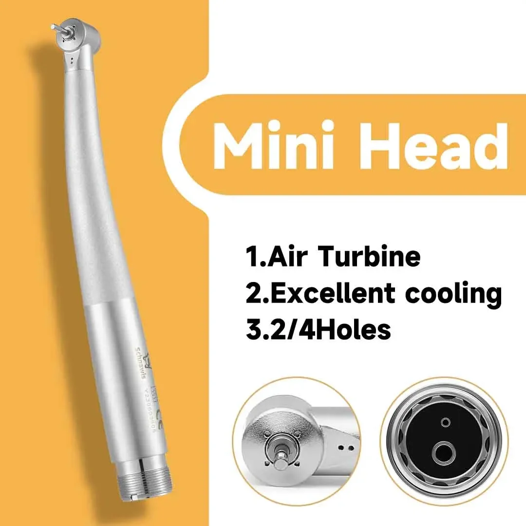 Dental Children Mini handpiece High Speed Air Turbine Mini Head Single Water Spray 2/4Holes B2/M4 Precision Dentistry Tool