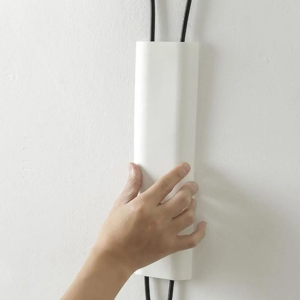Self-Adhesive Cable Management Box Wall Mount Storage Management Cord Organizer Clip Flat Screen Wiring Accessories