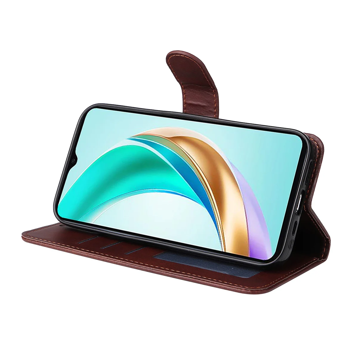 Per Honor X6b 4G / Honor X5b Plus / Honor X6c 4G Custodia a portafoglio in pelle PU ENKAY HAT PRINCE Custodia per telefono con vetro temperato -