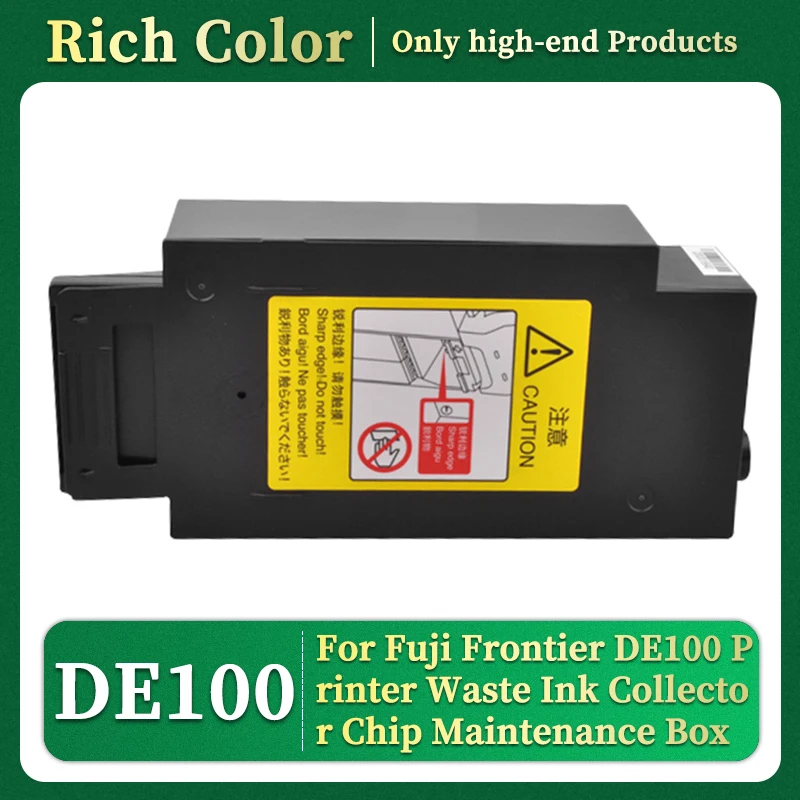 DE100 Maintenance Tank Compatible For Fuji Frontier DE100 DE-100 printer Waste Ink Collector Chip DE100 Maintenance Box