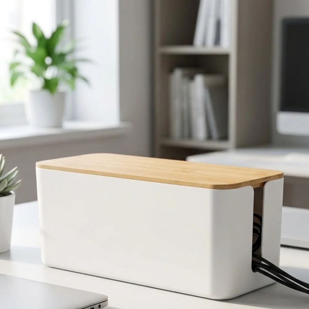 Cable Management Solution Large Cable Management Multi Socket Box Non-Slip Base Ventilated Cable Box Customizable Organization