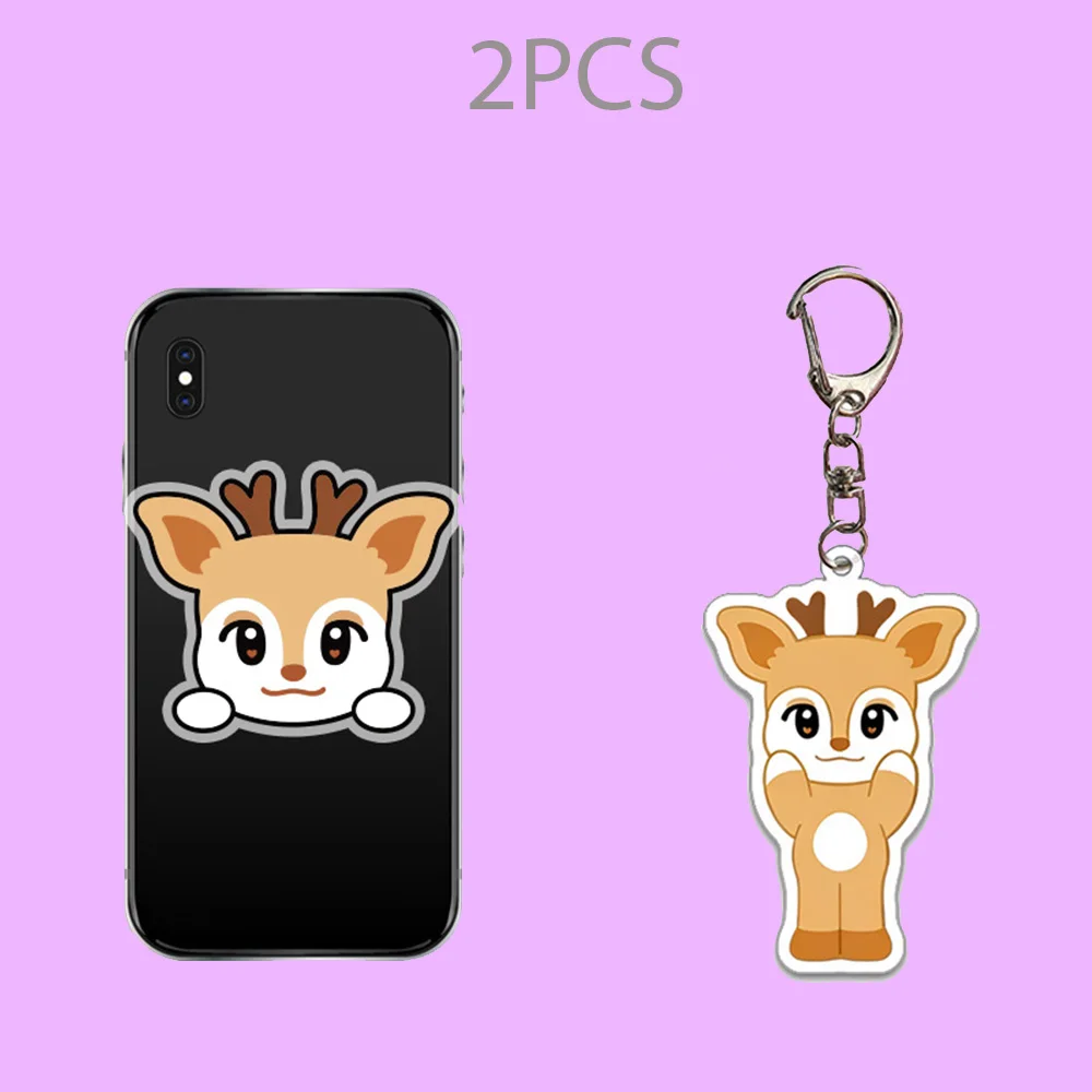 NEXZ حامل هاتف المفاتيح 2 قطعة/المجموعة الكرتون جديلة PVC قابلة للتطوير فين حامل الاكريليك الطباعة قلادة حلقة رئيسية Haru Seita المشجعين هدية #3