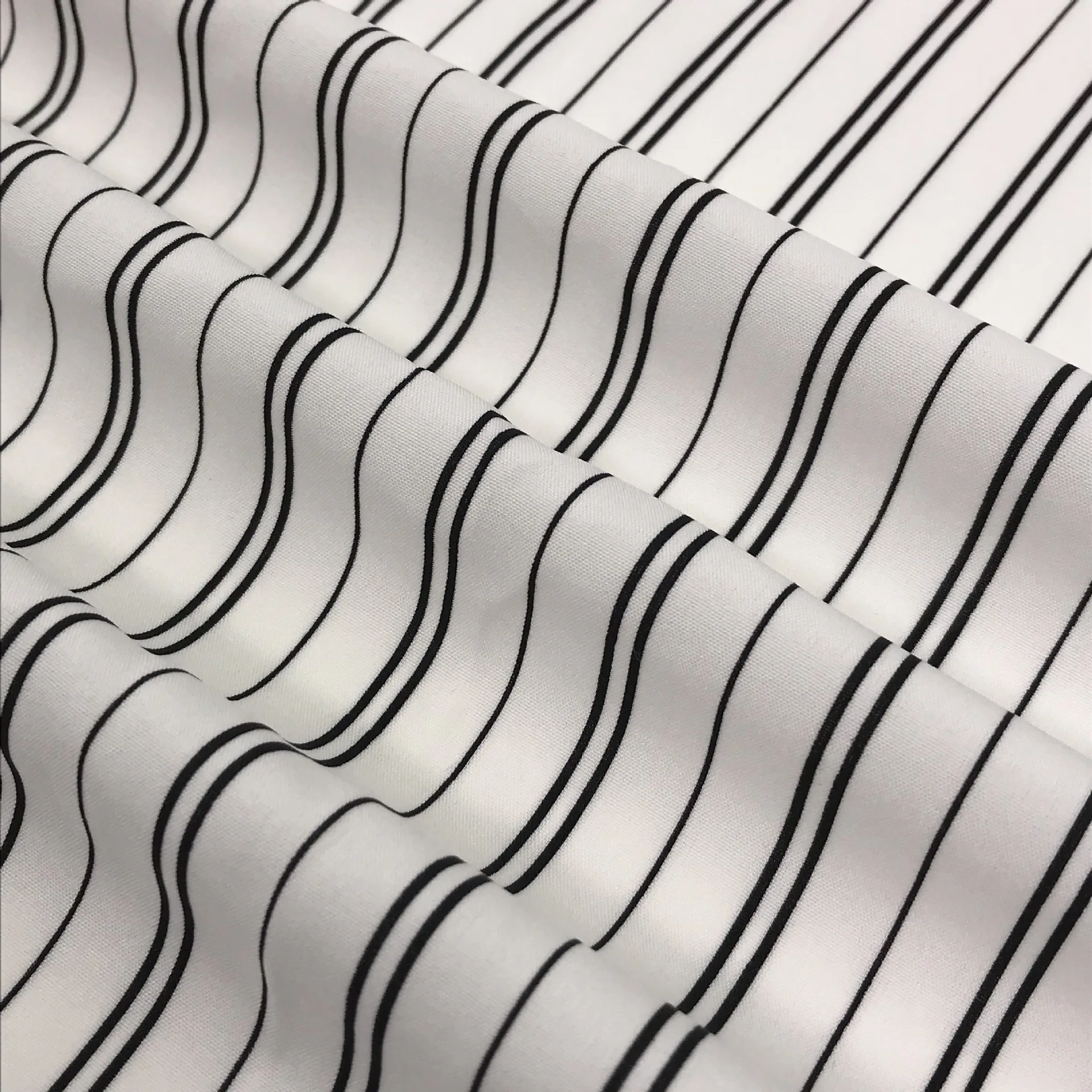 100D Polyester Spandex Chiffon Printed Striped Fabric Two Way Spandex DIY Sewing Shirt Dress DIY Sewing