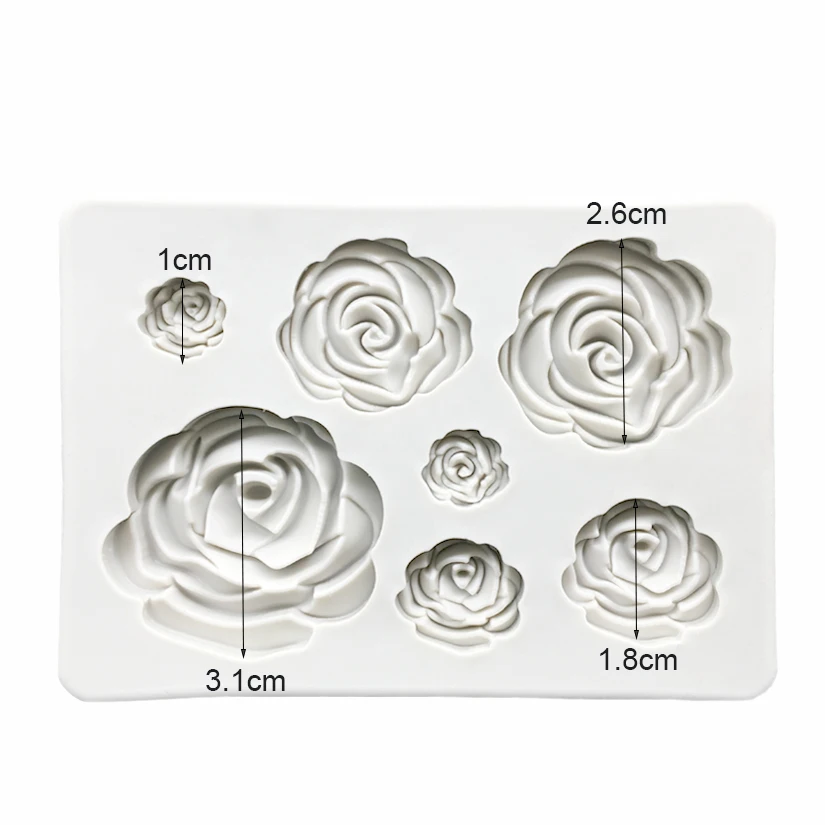 Rose Shape Cake Fondant Decorating Tools Silicone Mold For Cake Craft Silicone Soap Molds