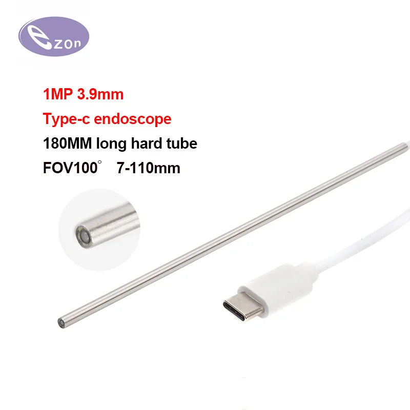 1MP 3.9mm FOV 100 °    المنظار الصناعي لفحص خطوط الأنابيب الصناعية 1.5 متر USB Type-C Android المنظار الصناعي