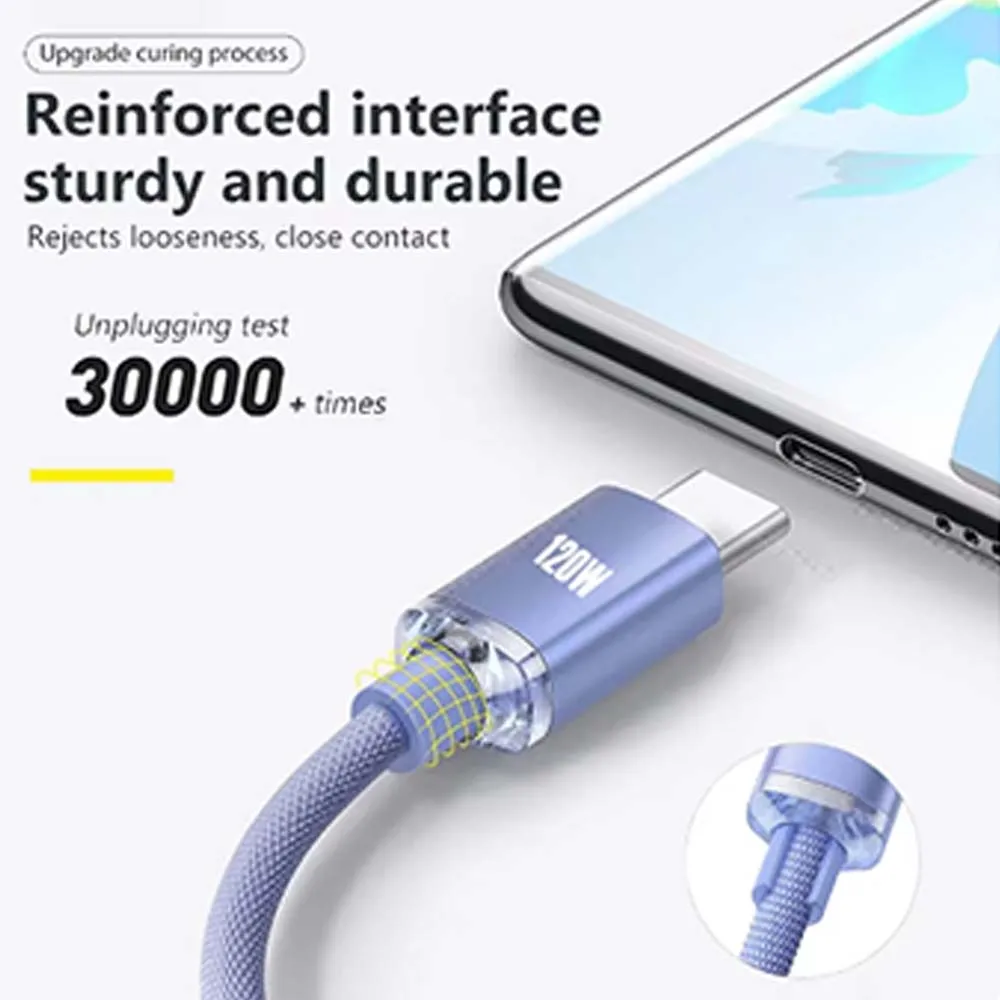 2024 NEW 120W USBA To Type C To USBC Cable For iPhone 15 series PD Fast Charging USB C Data Cord For Xiaomi OPPO Samsung image 3