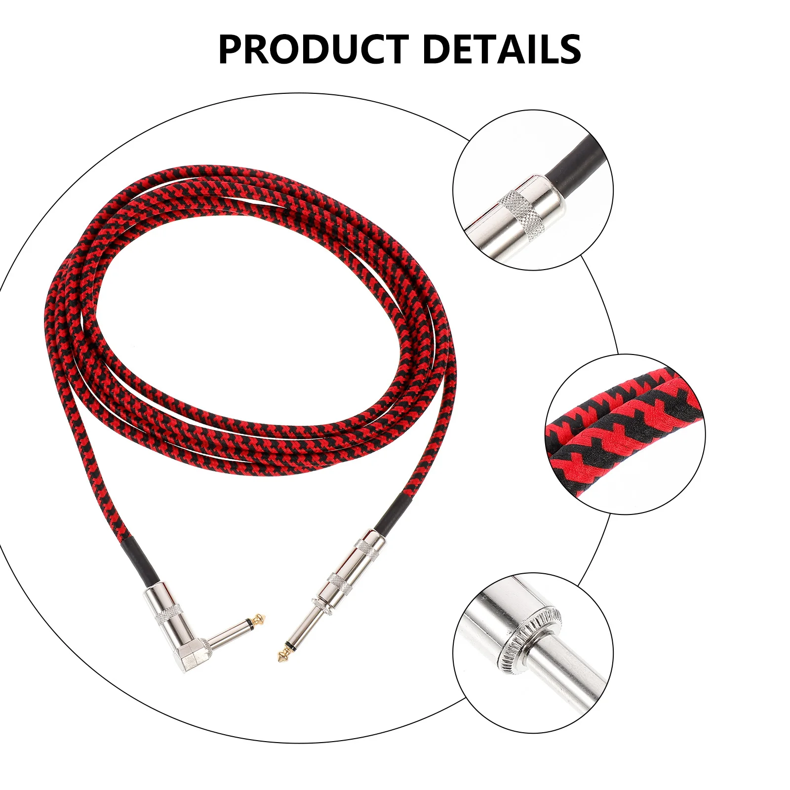 

Guitar Cable Professional Audio Adapter Cable High Quality Stereo Sound Electric Guitar Accessory Durable Connector
