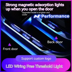 For Hyundai N Line N Performance Tucson Kona Elantra I40 Car Wireless LED Welcome Pedal Threshold Light passage Atmosphere lamp