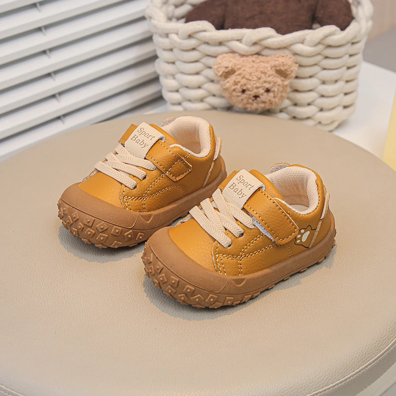 Baby Flat Shoes Toes Capped Anti-kicked Toddler Casual Sneakers Soft Sole 2026 Brand New Kids Walking Shoes Non-slip Trendy
