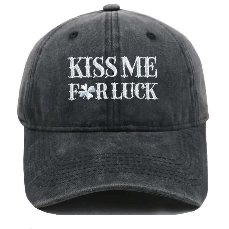 

men's caps Classic Adjustable Trucker Hat Funny Gift Joke Embroidery KISS ME UNISEX Baseball Cap for Men And Women Sun hat