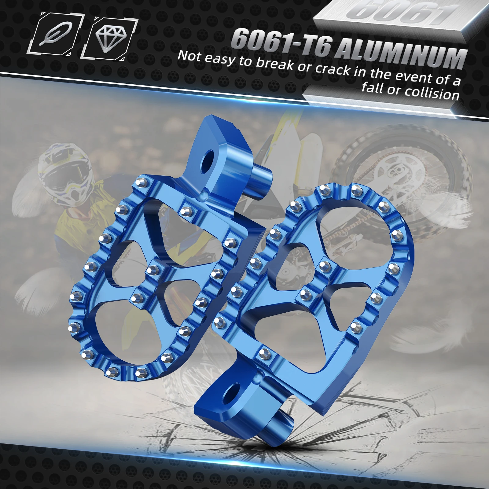 Foot Pegs Pedals FootRest Footpeg For Yamaha WRF YZF 250 450 YZ65 YZ85 WR250F YZ125 YZ250 YZF450 YZ 125X 250X 250FX 450FX WR450F