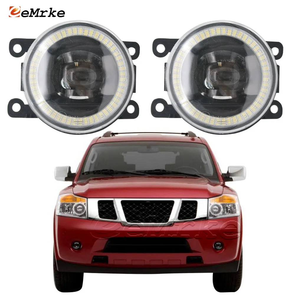 

Led Fog Lights for Nissan Armada WA60 Facelift 2008-2015 LED Angel Eye Daytime Running Lights with Cut-Line Lens Front-Lights