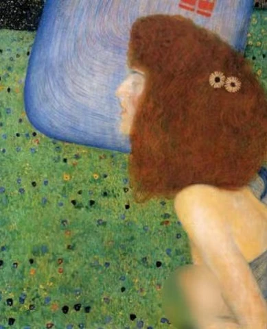 Gustav Klimt  Oil Painting reproduction on Linen Canvas,Daphne (formerly Girl with Blue Veil),Fast Ship,handmade,Museam Quality