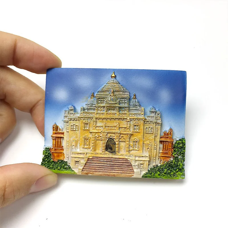 

India Amber Fort 3D Resin Fridge Magnet, Indian Landmark Souvenir, Refrigerator Magnets for Home Decor Items & Room Decoration