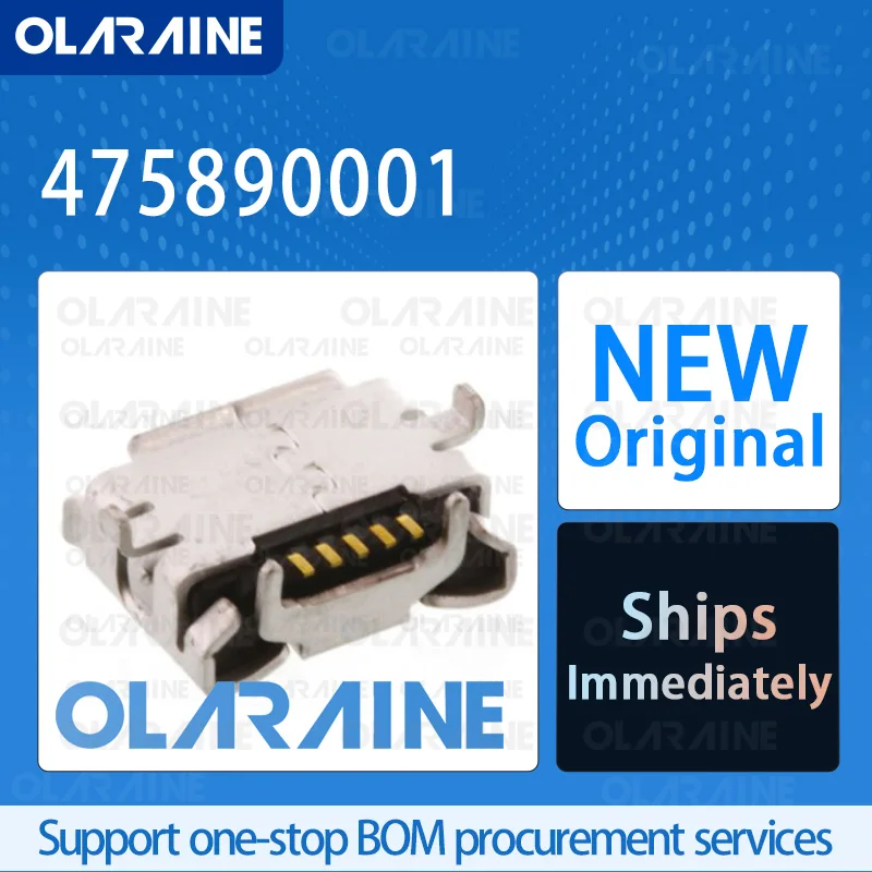 

20/50/100Pcs 475890001 100% brand new and original IC chip USB connector 5 Contact 1.8 A