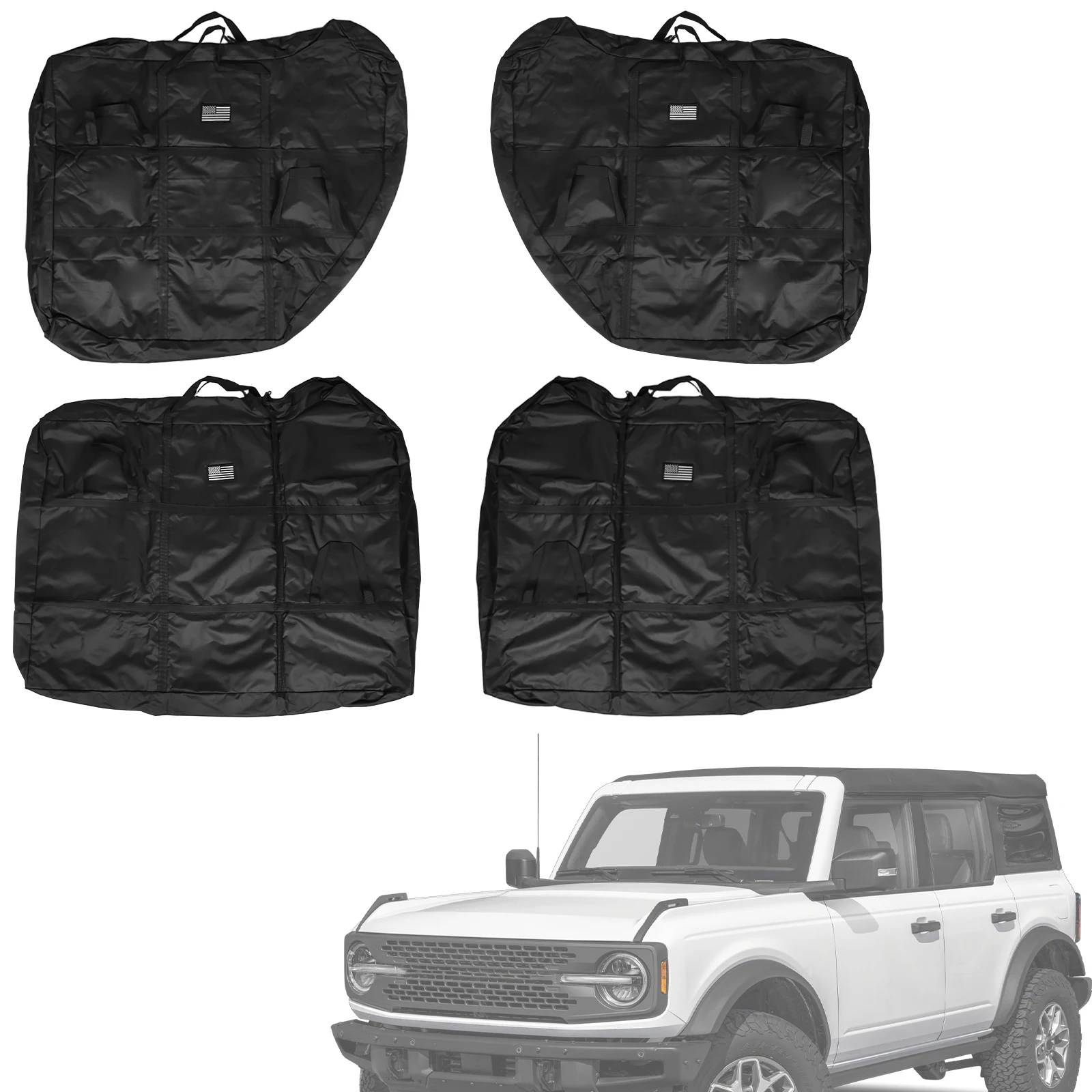 

Комплект из 4 органайзеров для дверей (передних и задних) для Ford Bronco 4-дверный 2021-2025 гг.