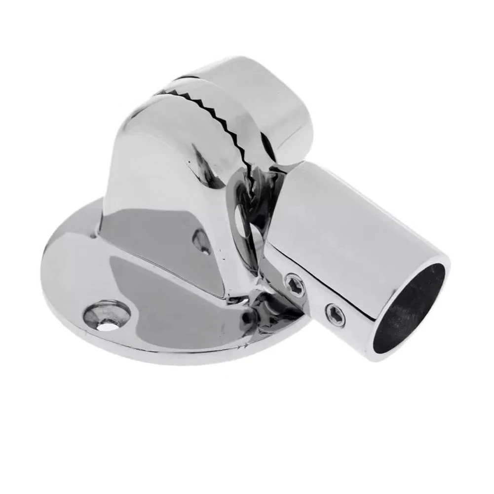316 Stainless Steel for antenna Base for Marine Applications Adjustable for 7/8 Inch (22mm) Antennas with Polished Finish