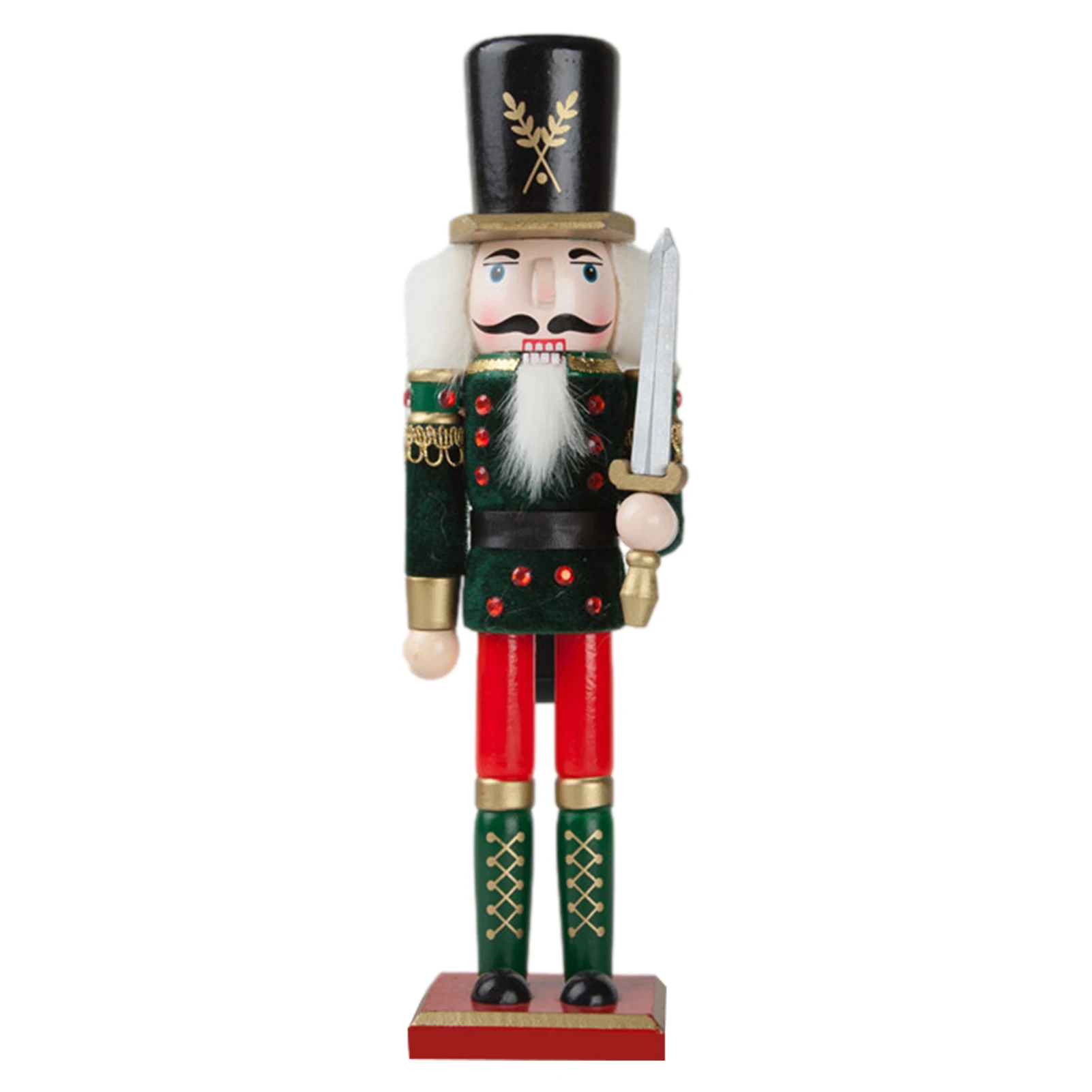 Wooden Nutcracker Doll Portable Christmas Ornaments Home Decoration King Soldier Nutcracker Soldiers Band Dolls For Home