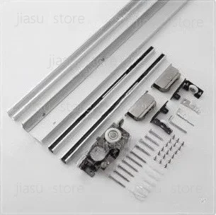 

Hardware Trackless Ghost Door Hardware Kitchen Bedroom Sliding Invisible Two-way Buffer Sliding Door Rail Slide Accessories