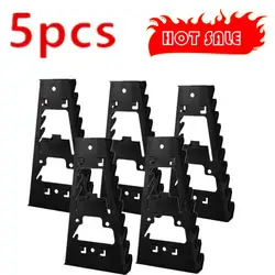 Chave inglesa Sorter Holder, montado na parede, Bandeja Rack, Organizador De Armazenamento, Tomada Doméstica, Plástico, 5Pcs