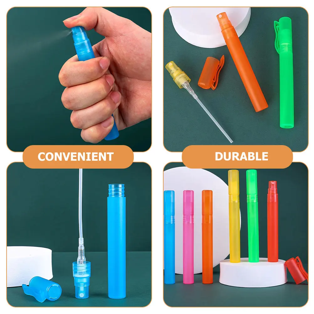 12Pcs Mini Spray Bottle Set Pen Style Perfume Sample Bottles Travel Refillable Empty Spray Bottles Compact Portable Small