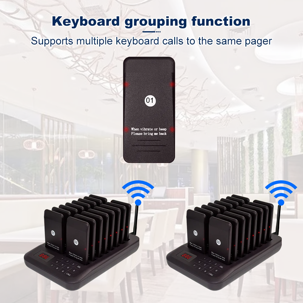 Imagem -05 - Restaurante sem Fio Pager Caller Buzzer Igreja Bell Beeper Chamando System Café 16 Coasters Bar Fast Food Caminhão Bares Hotel