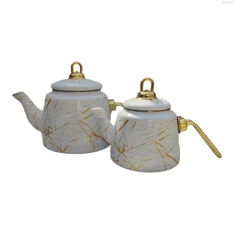 23GA Larger and Smaller Tea Vessels for Serving 2 Beverages Side by Side