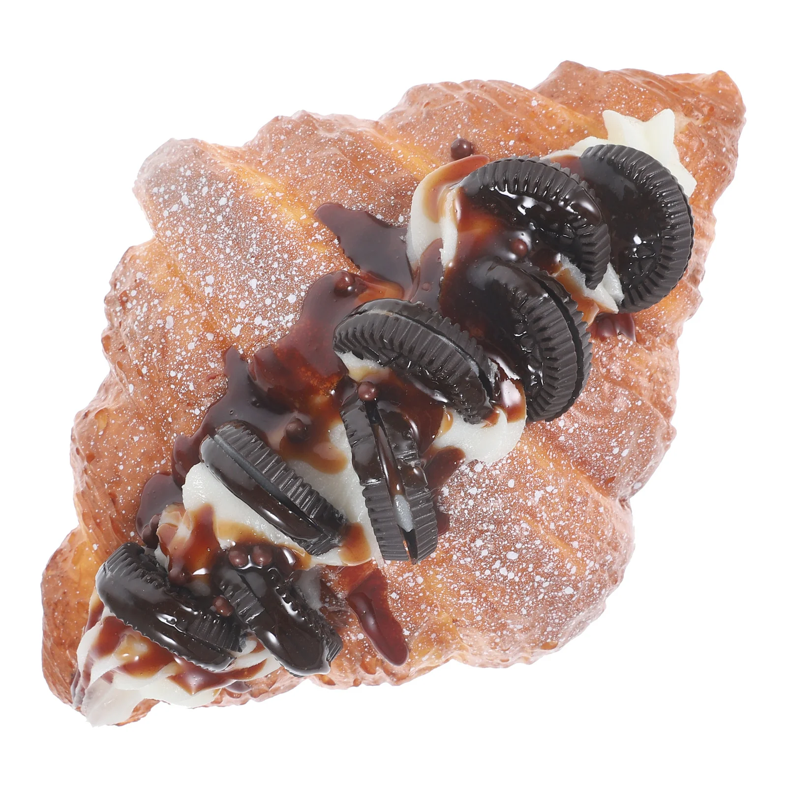 Artificial Croissant Simulation Bread PU Material Durable Lifelike Photography Prop Kitchen Home Decor Shop Display