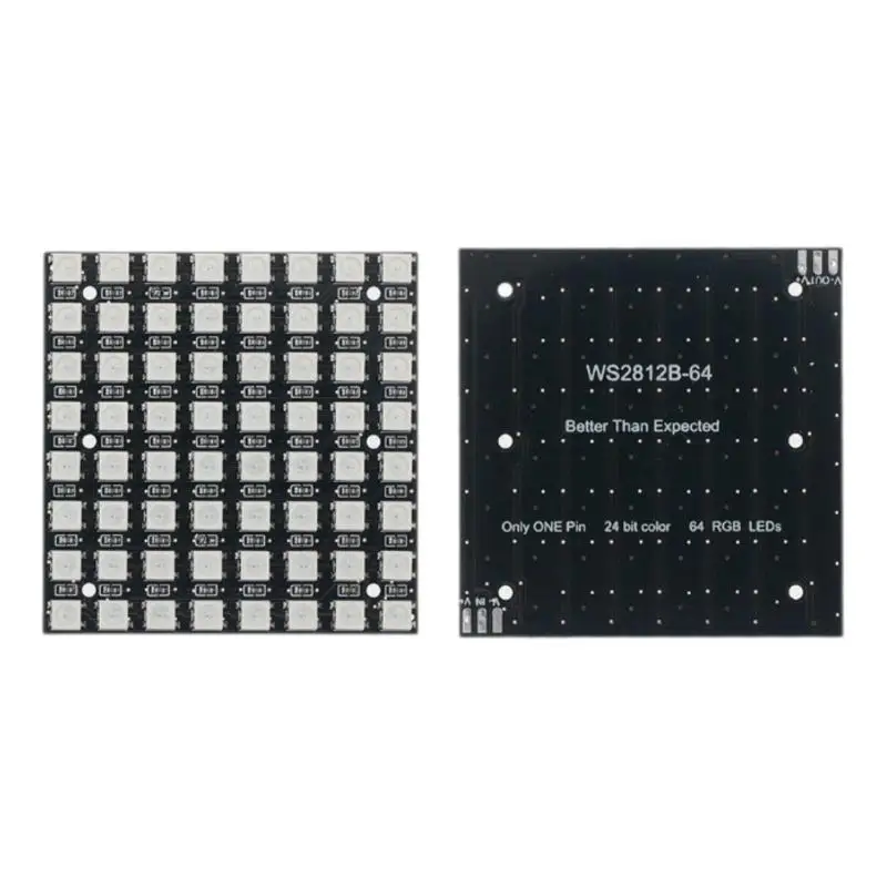 

1Pcs WS2812 LED 5050 RGB 8x8 64 Bit LED Matrix Module For Arduino Built In Full-color Driver Color Light Development Board