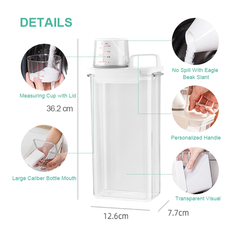 1pc Laundry Detergent Dispenser, Transparent Laundry Soap Dispenser, Liquid Detergent Dispenser For Laundry Room, Home Supplies