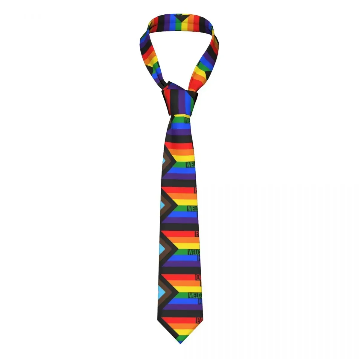 

Mens Tie Slim Skinny Pride Flag Rainbow Necktie Fashion Necktie Free Style Men Tie Party Wedding