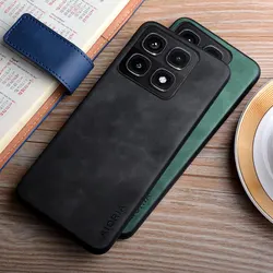 Stylish Case For Xiaomi 14T Pro coque fingerprint proof durable leather cover for xiaomi 14t case funda capa