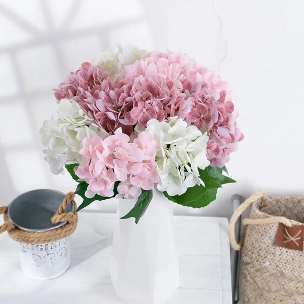 Hydrangea Simulation Flower Anti-fade Artificial Home Decor No Maintenance Required Artificial Hydrangea