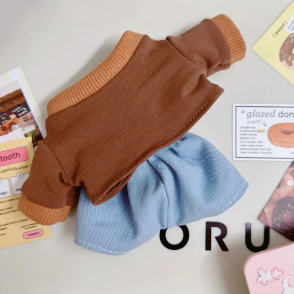 

1 комплект, толстовка с капюшоном, 20 см, хлопковая кукольная одежда, модная хлопковая кукольная одежда, мини-белая плюшевая кукольная одежда, хлопковая кукла 20 см