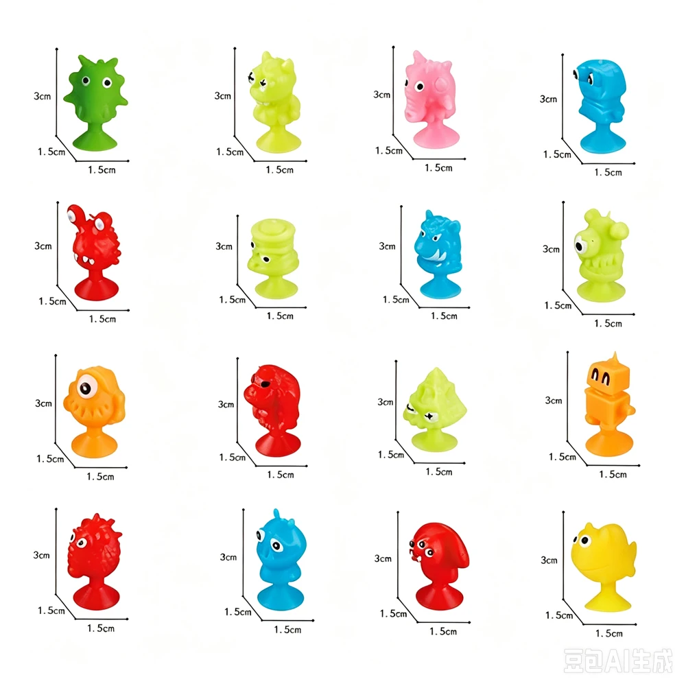 Simulation Animal Monster Suction Cup Doll Sticky Building Blocks Family Interactive Pretend Play Educational Toys