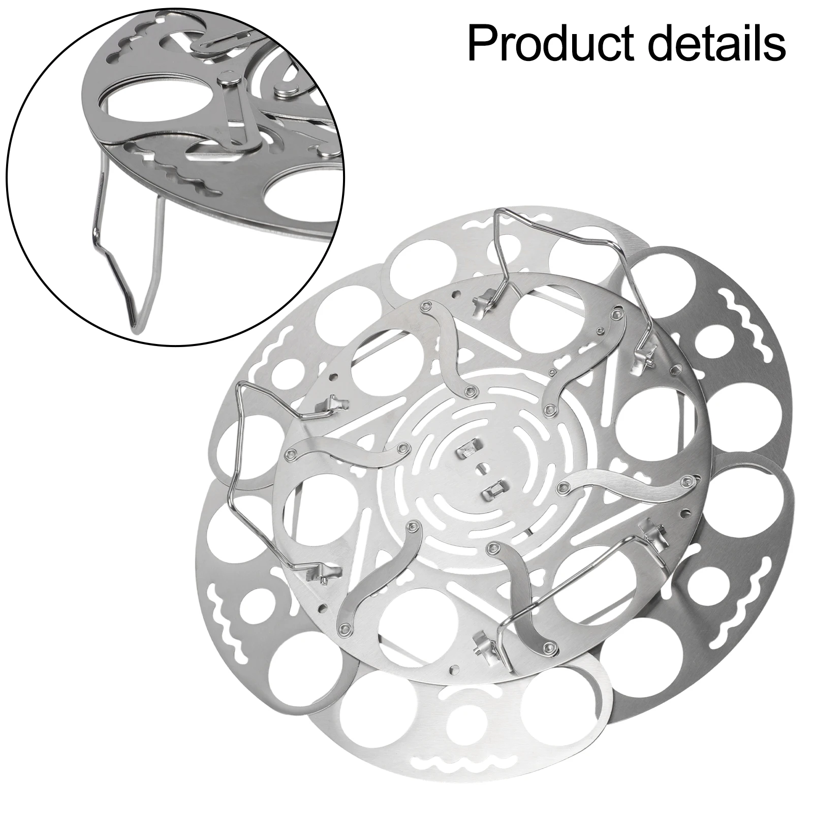 

Compact Folding Steamer Rack Adjustable Width for Different Cookware Stainless Steel Efficient Food Steaming Solution