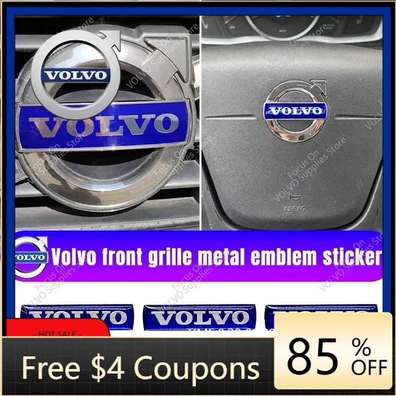 

2026 Hot Cup Holders Front grille front grille labeling flag wordmark logo in front of the net for Volvo C30 S80 XC90 S60 XC60 S