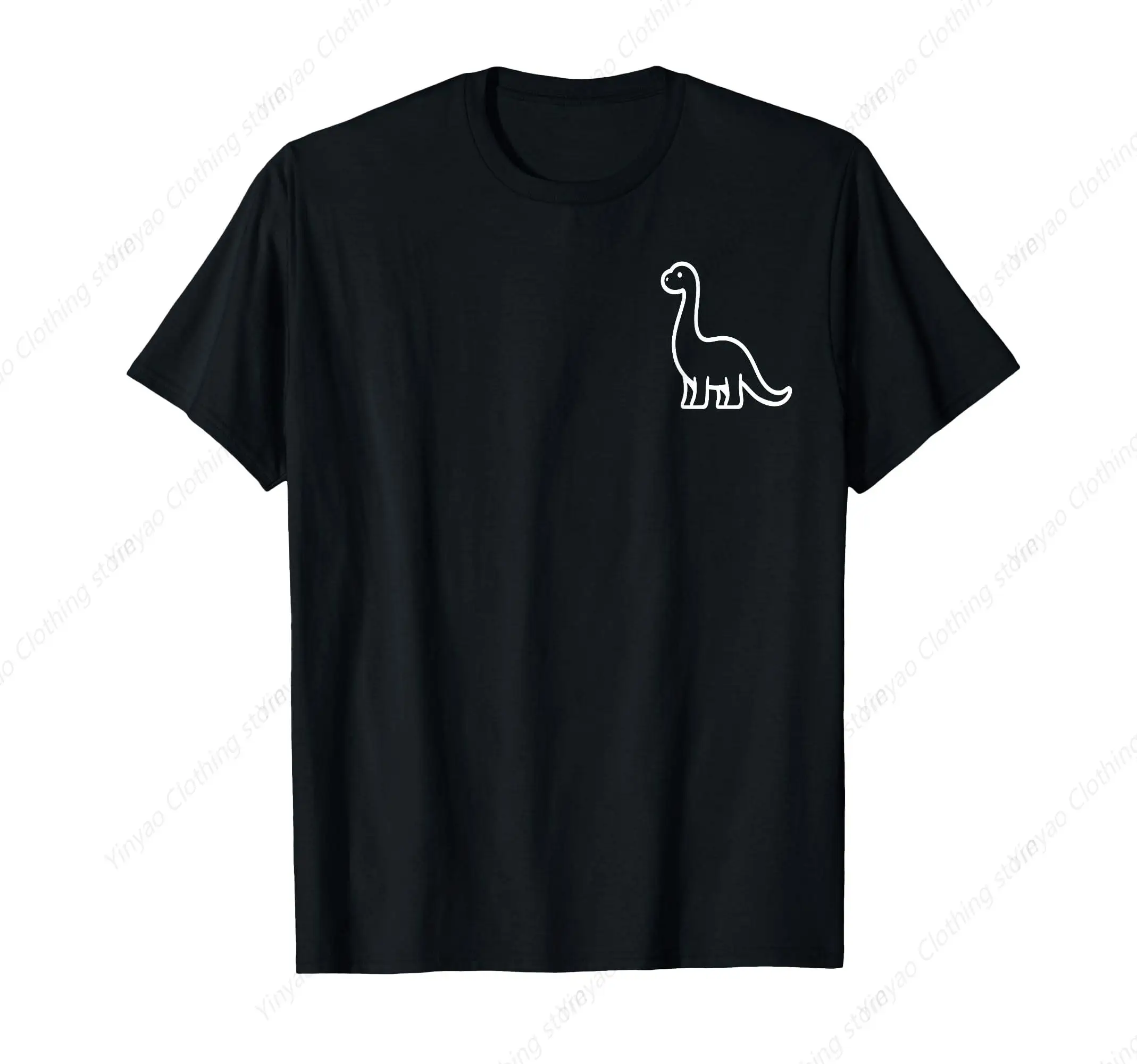 

Fun pattern dinosaur cute T-shirt for men and women cotton gift for men's casual short sleeved shirt