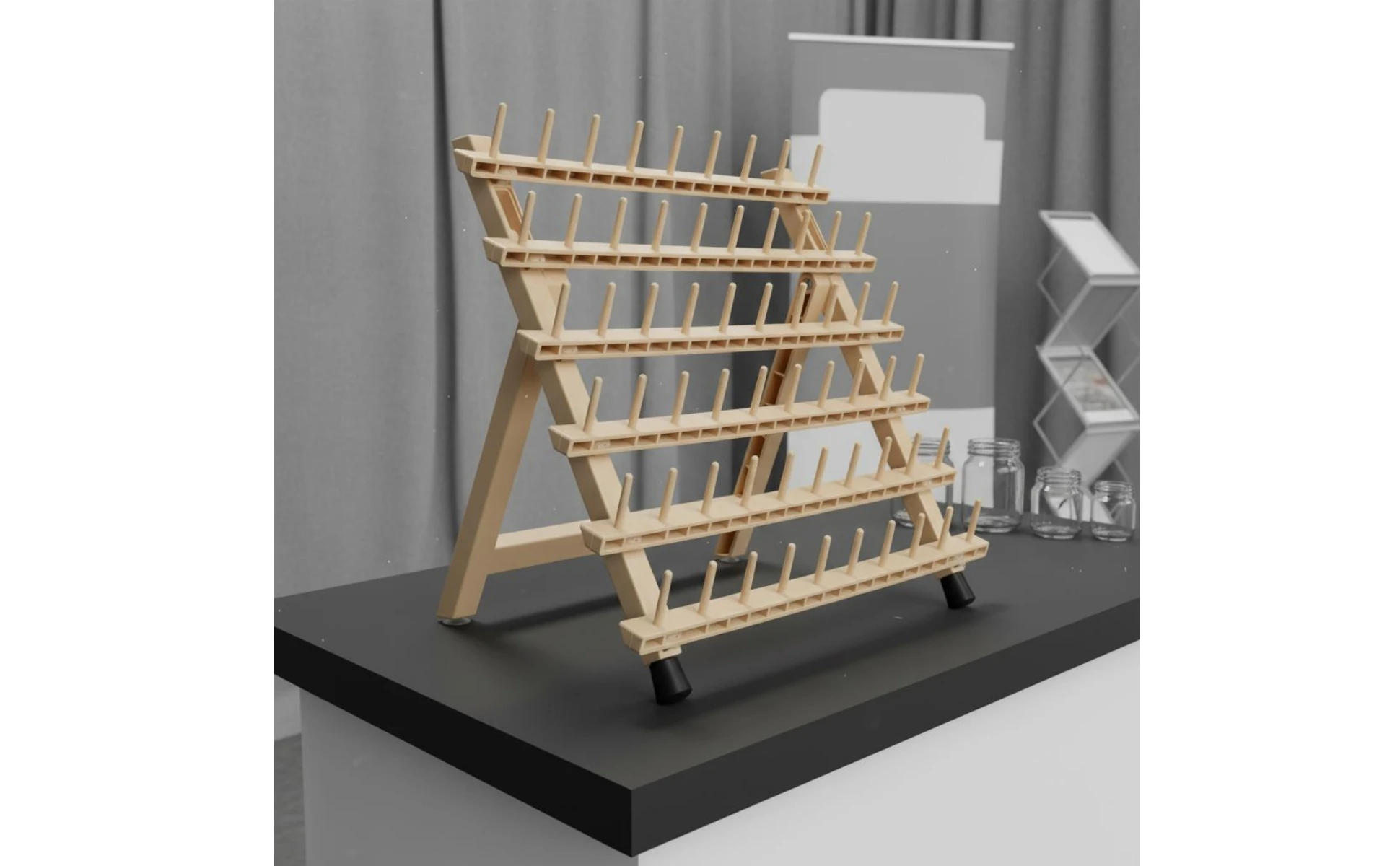 Hair Braiding Rack Freestanding Braiding Rack Braid Stand Tabletop Hair Extension Holder Large Capacity for Floor