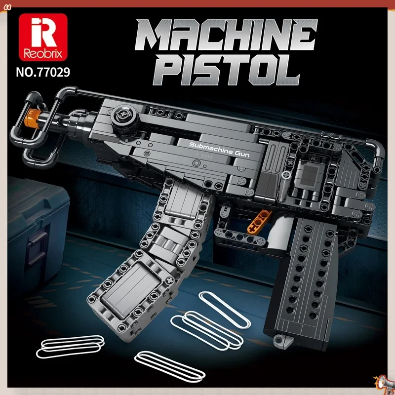 

Конструктор «Пистолет Скорпион» (518 деталей), военная модель оружия MOC, кирпичики для сборки, игрушки для детей, подарки на праздники для мальчиков