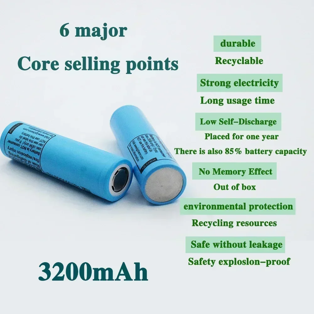 18650 rechargeable battery 3.7v 3200mAh 10A Batterie de décharge INR18650-MH1 18650   rechargeable battery lithium ion battery