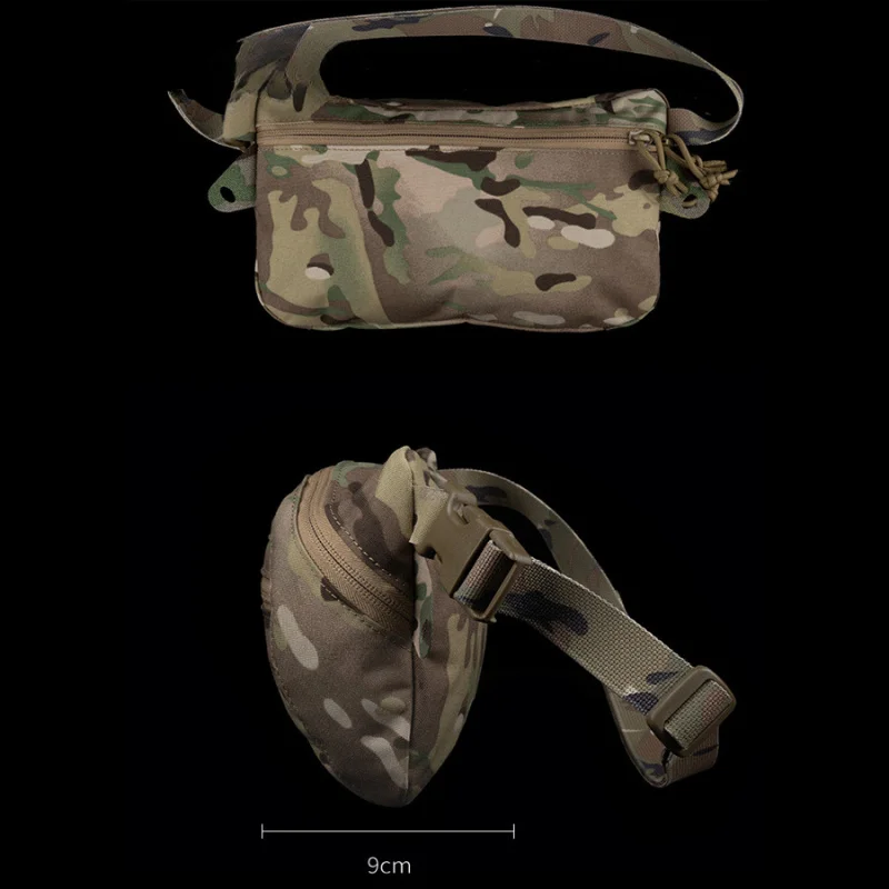 Lightweight Nylon Chest Waist Bag Portable Outdoor Storage Pouch for Hiking Travel Daily Sports