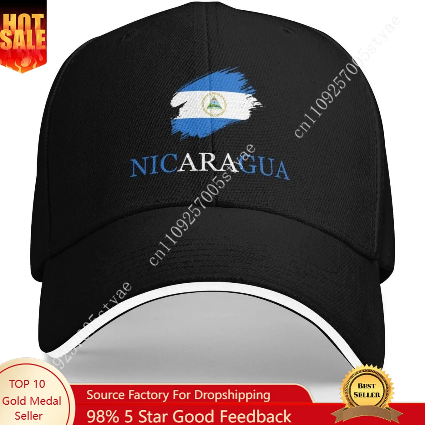 

Nicaragua Flag Nicaraguan hat Man Woman Baseball Cap Fashion Sunhat Adjustable outdoor Dad Hats Trucker Caps Casual Snapback Hat